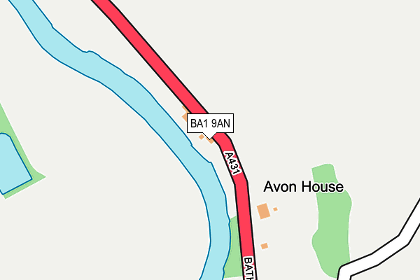 BA1 9AN map - OS OpenMap – Local (Ordnance Survey)