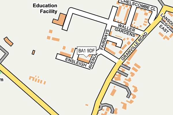 BA1 9DF map - OS OpenMap – Local (Ordnance Survey)