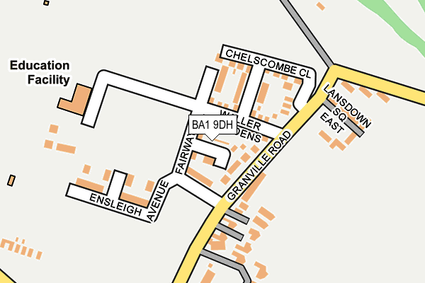 BA1 9DH map - OS OpenMap – Local (Ordnance Survey)