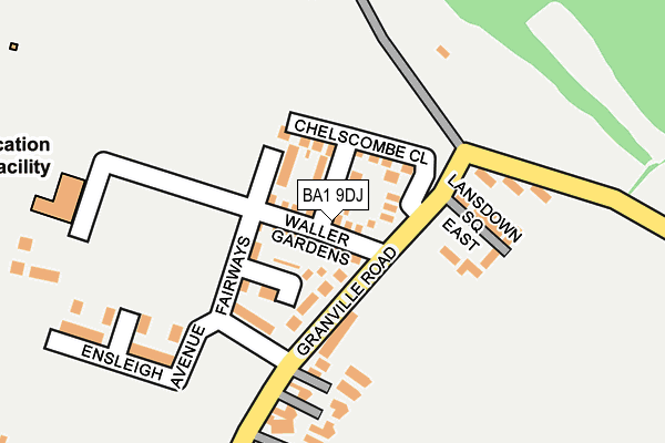 BA1 9DJ map - OS OpenMap – Local (Ordnance Survey)