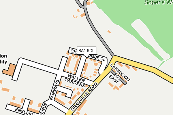 BA1 9DL map - OS OpenMap – Local (Ordnance Survey)
