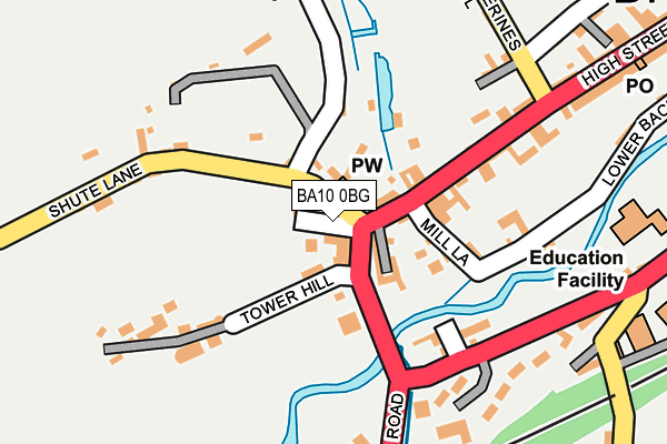 BA10 0BG map - OS OpenMap – Local (Ordnance Survey)
