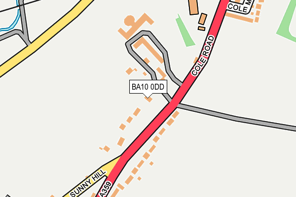 BA10 0DD map - OS OpenMap – Local (Ordnance Survey)