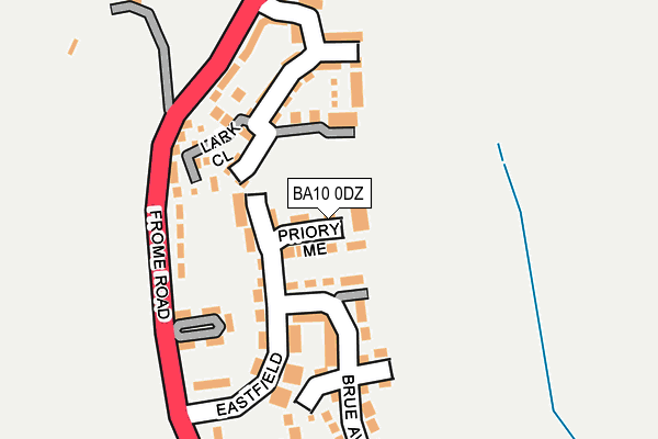 BA10 0DZ map - OS OpenMap – Local (Ordnance Survey)