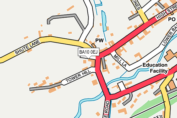 BA10 0EJ map - OS OpenMap – Local (Ordnance Survey)