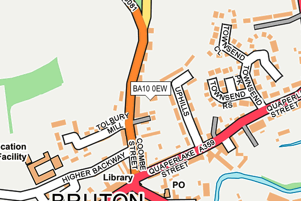 BA10 0EW map - OS OpenMap – Local (Ordnance Survey)
