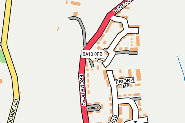 BA10 0FB map - OS OpenMap – Local (Ordnance Survey)