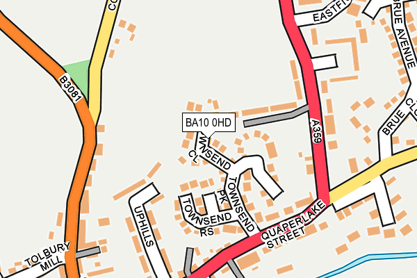 BA10 0HD map - OS OpenMap – Local (Ordnance Survey)