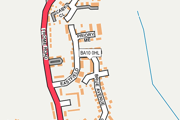 BA10 0HL map - OS OpenMap – Local (Ordnance Survey)