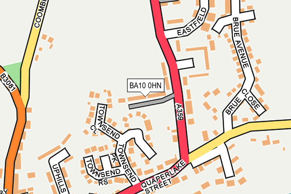 BA10 0HN map - OS OpenMap – Local (Ordnance Survey)