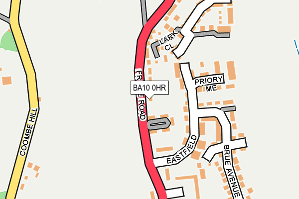 BA10 0HR map - OS OpenMap – Local (Ordnance Survey)