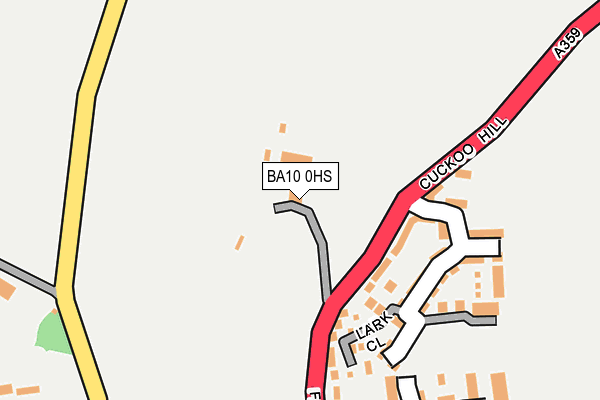 BA10 0HS map - OS OpenMap – Local (Ordnance Survey)