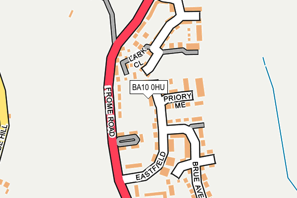 BA10 0HU map - OS OpenMap – Local (Ordnance Survey)