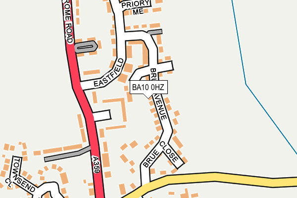 BA10 0HZ map - OS OpenMap – Local (Ordnance Survey)