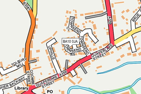 BA10 0JA map - OS OpenMap – Local (Ordnance Survey)