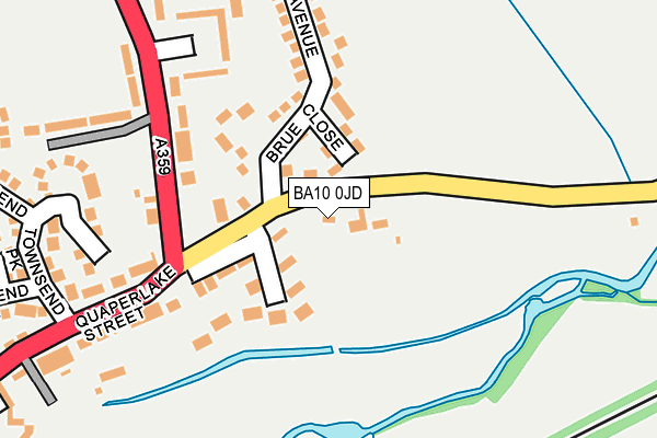 BA10 0JD map - OS OpenMap – Local (Ordnance Survey)