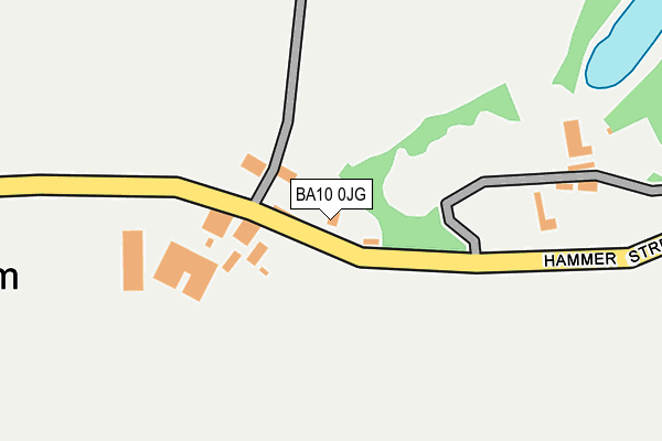 BA10 0JG map - OS OpenMap – Local (Ordnance Survey)