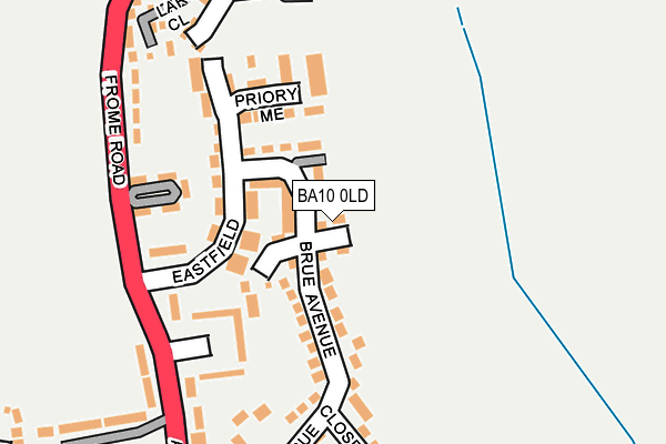 BA10 0LD map - OS OpenMap – Local (Ordnance Survey)