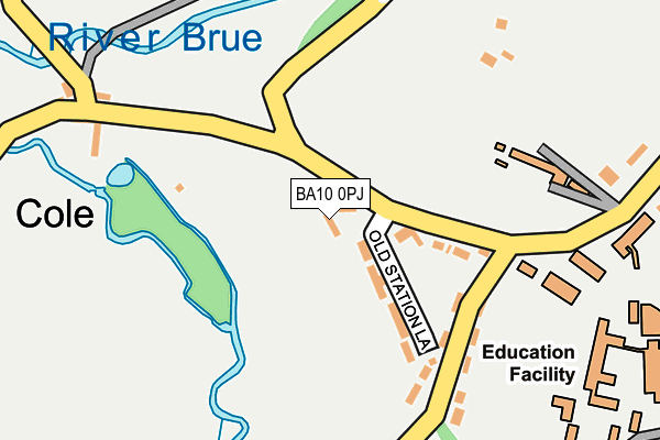 BA10 0PJ map - OS OpenMap – Local (Ordnance Survey)