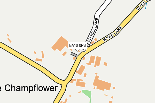BA10 0PS map - OS OpenMap – Local (Ordnance Survey)