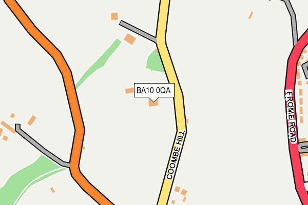 BA10 0QA map - OS OpenMap – Local (Ordnance Survey)