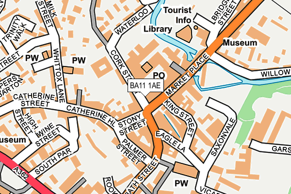 BA11 1AE map - OS OpenMap – Local (Ordnance Survey)