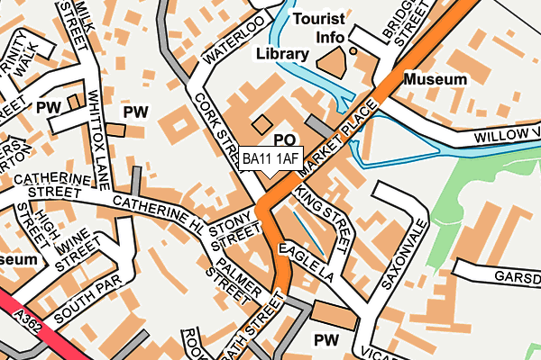 BA11 1AF map - OS OpenMap – Local (Ordnance Survey)