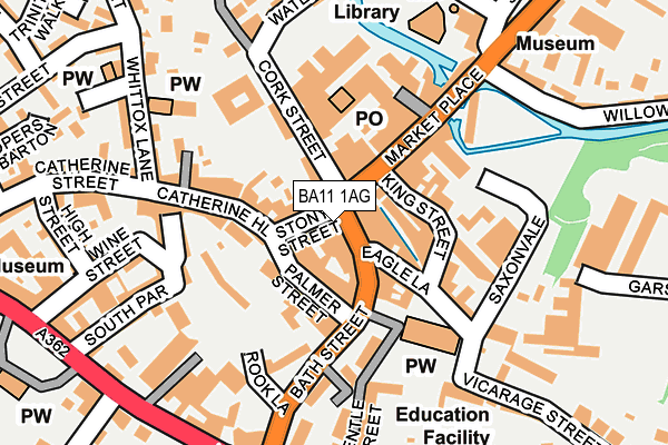 BA11 1AG map - OS OpenMap – Local (Ordnance Survey)