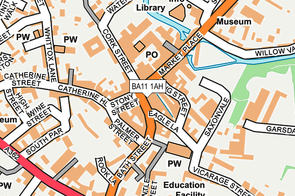 BA11 1AH map - OS OpenMap – Local (Ordnance Survey)