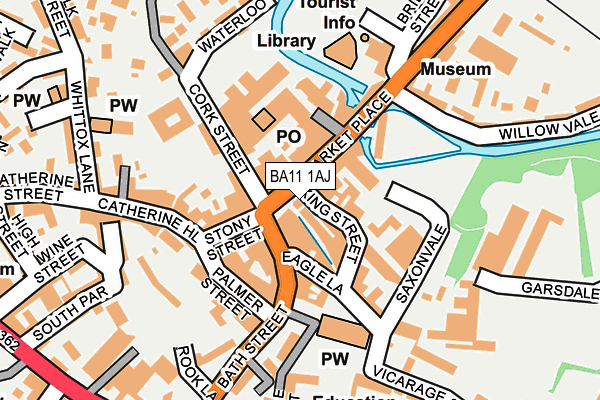 BA11 1AJ map - OS OpenMap – Local (Ordnance Survey)