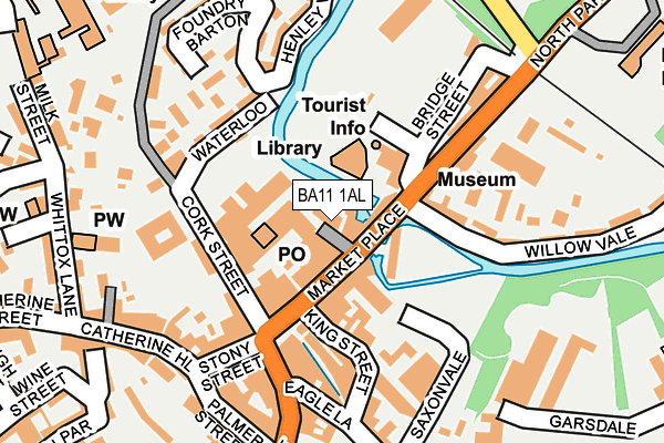 BA11 1AL map - OS OpenMap – Local (Ordnance Survey)