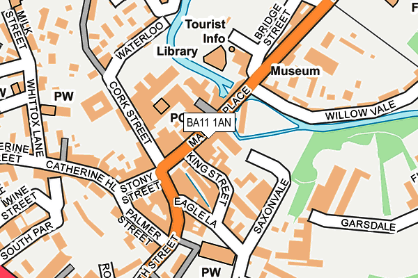 BA11 1AN map - OS OpenMap – Local (Ordnance Survey)