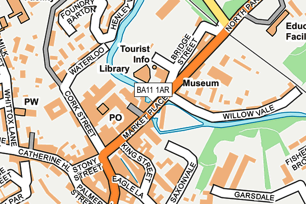 BA11 1AR map - OS OpenMap – Local (Ordnance Survey)