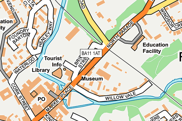 BA11 1AT map - OS OpenMap – Local (Ordnance Survey)