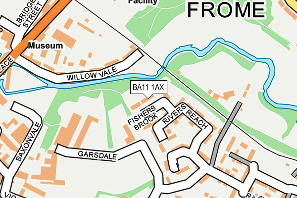 BA11 1AX map - OS OpenMap – Local (Ordnance Survey)