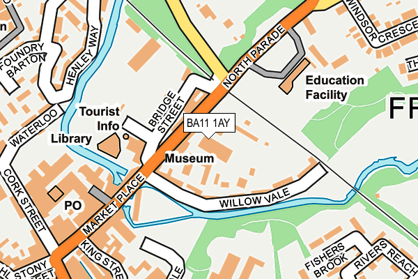 BA11 1AY map - OS OpenMap – Local (Ordnance Survey)