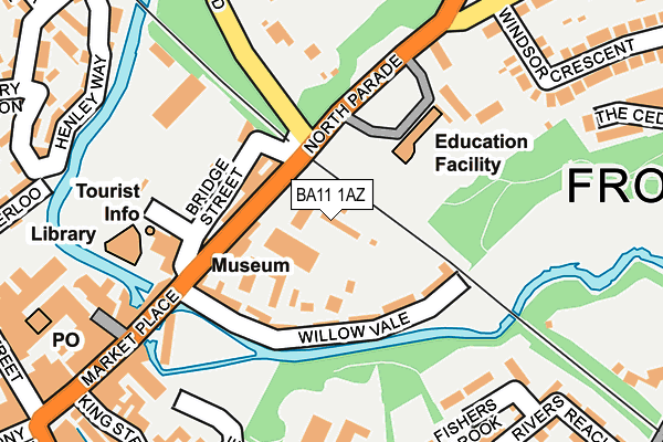 BA11 1AZ map - OS OpenMap – Local (Ordnance Survey)