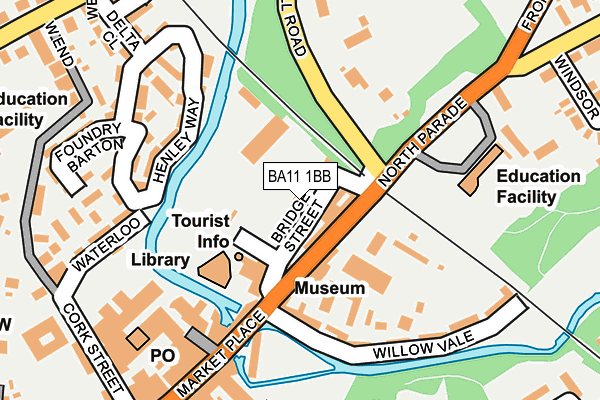 BA11 1BB map - OS OpenMap – Local (Ordnance Survey)
