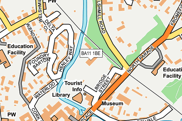 BA11 1BE map - OS OpenMap – Local (Ordnance Survey)