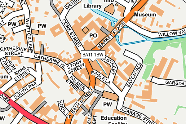 BA11 1BW map - OS OpenMap – Local (Ordnance Survey)