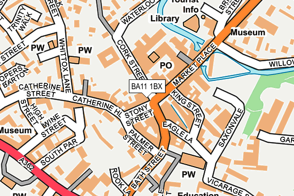 BA11 1BX map - OS OpenMap – Local (Ordnance Survey)