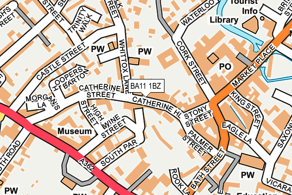Map of FROME HARDWARE LTD at local scale