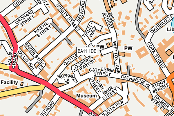 BA11 1DE map - OS OpenMap – Local (Ordnance Survey)