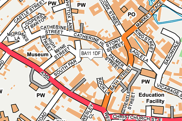 BA11 1DF map - OS OpenMap – Local (Ordnance Survey)