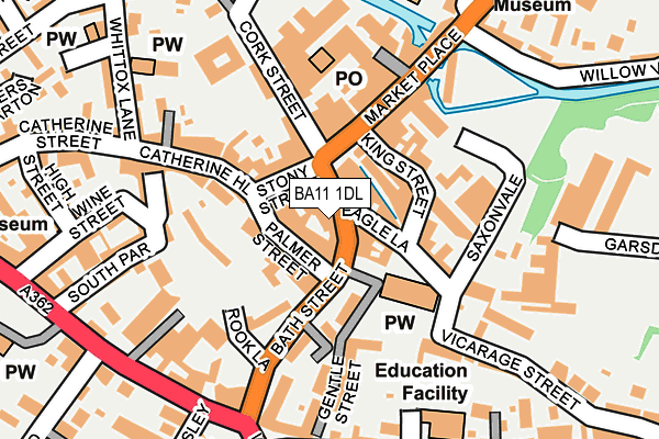 BA11 1DL map - OS OpenMap – Local (Ordnance Survey)