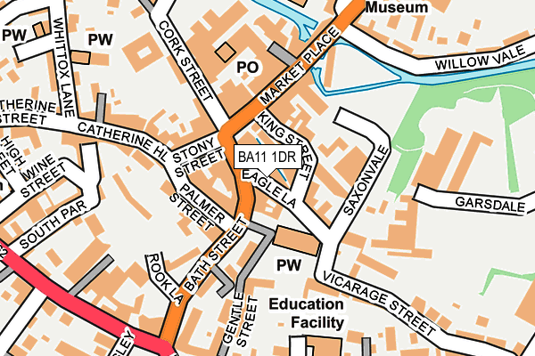 BA11 1DR map - OS OpenMap – Local (Ordnance Survey)