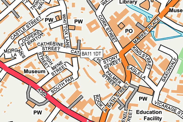 BA11 1DT map - OS OpenMap – Local (Ordnance Survey)