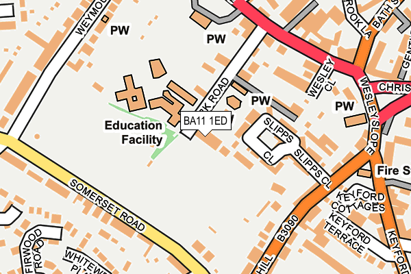 BA11 1ED map - OS OpenMap – Local (Ordnance Survey)