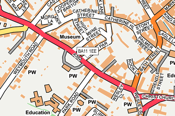 BA11 1EE map - OS OpenMap – Local (Ordnance Survey)