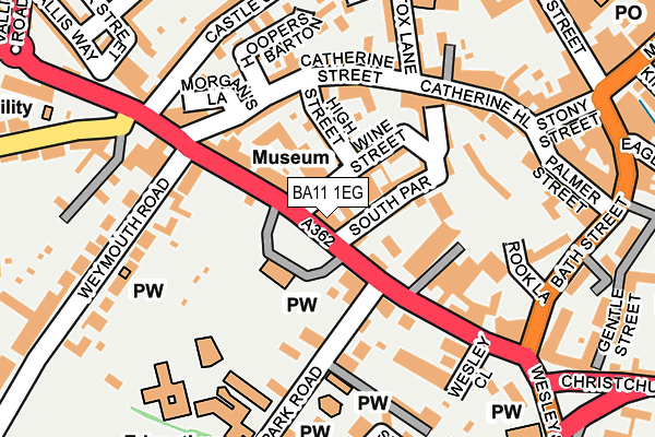 Map of THE FOOT CLINIC AND THERAPY ROOMS FROME LTD at local scale